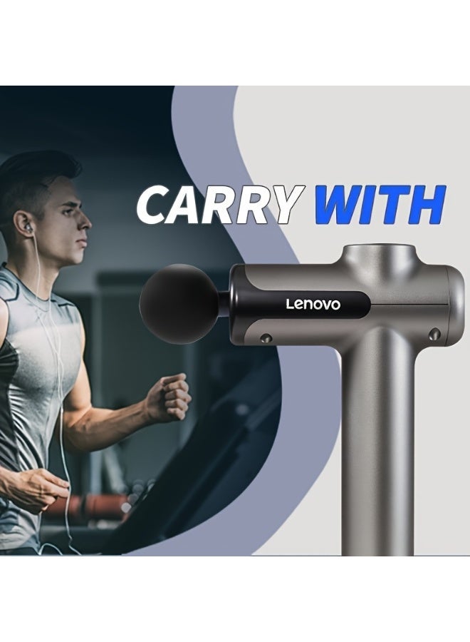 لينوفو Lenovo مسدس تدليك 99 مستوى قابل للشحن عبر USB 8 رؤوس محرك قوي وصامت للغاية للاسترخاء العميق لعضلات الجسم مساج للأنسجة الرخوة لتخفيف آلام الظهر والرقبة - Image 4